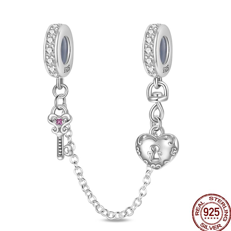 Copper Shiny Zircon Chain Series Beaded Beads Suitable For Pan Original Bracelet Diy Jewelry Gift