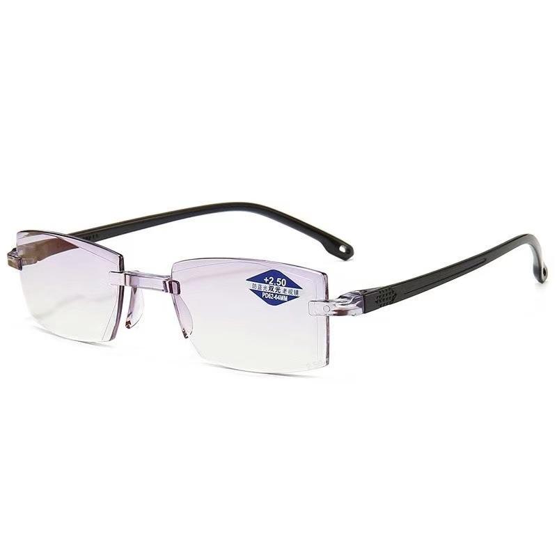 

Anti Blue Light Blocking Rimless Reading Glasses Women Men Square Frameless Presbyopic Glasses Diopters +1.0 1.5 2 2.5 4.0 0
