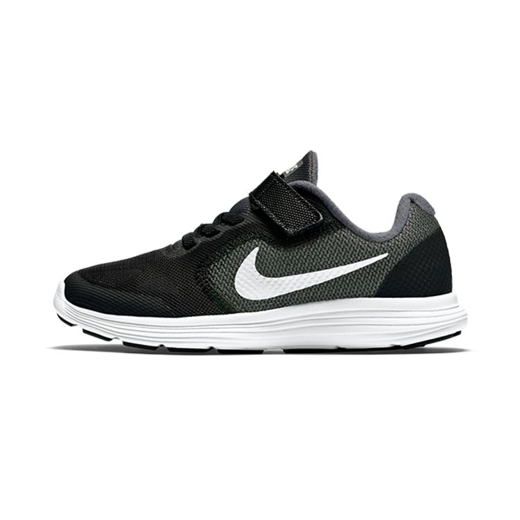 Nike Revolution 3 Minimalist Casual Non-Slip Shock Absorbing Durable Low-Top Kids Running Shoes Kids Running Shoes Black White 819414-001