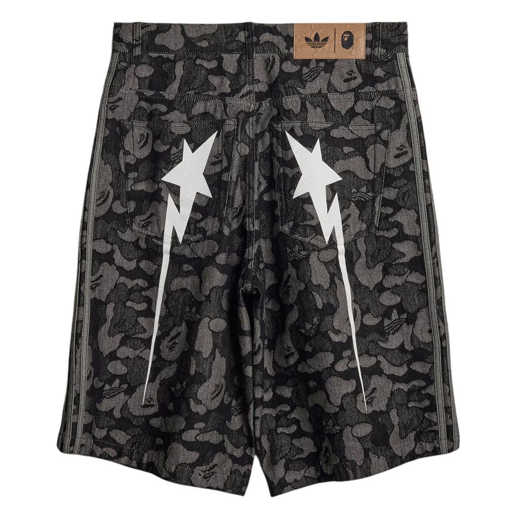 Adidas x BAPE Shark Denim Jorts Black Unisex Bottoms KF4917