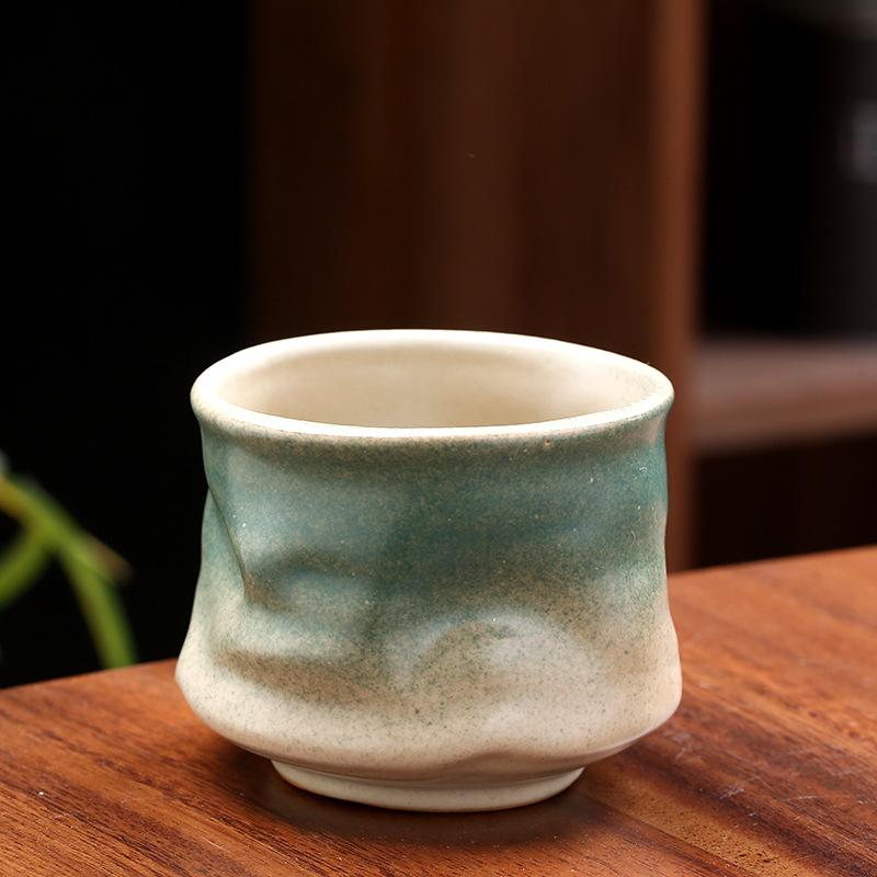 Japanese Style Kiln Made Espresso Cup Ceramic Cup Creative Vintage Irregular Single Mugs Household Afternoon Teacup Mugs New