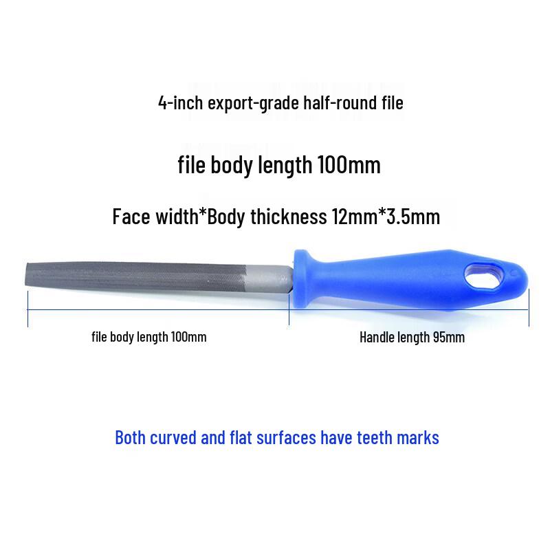Jingmian 4-inch Half-Round Hand File