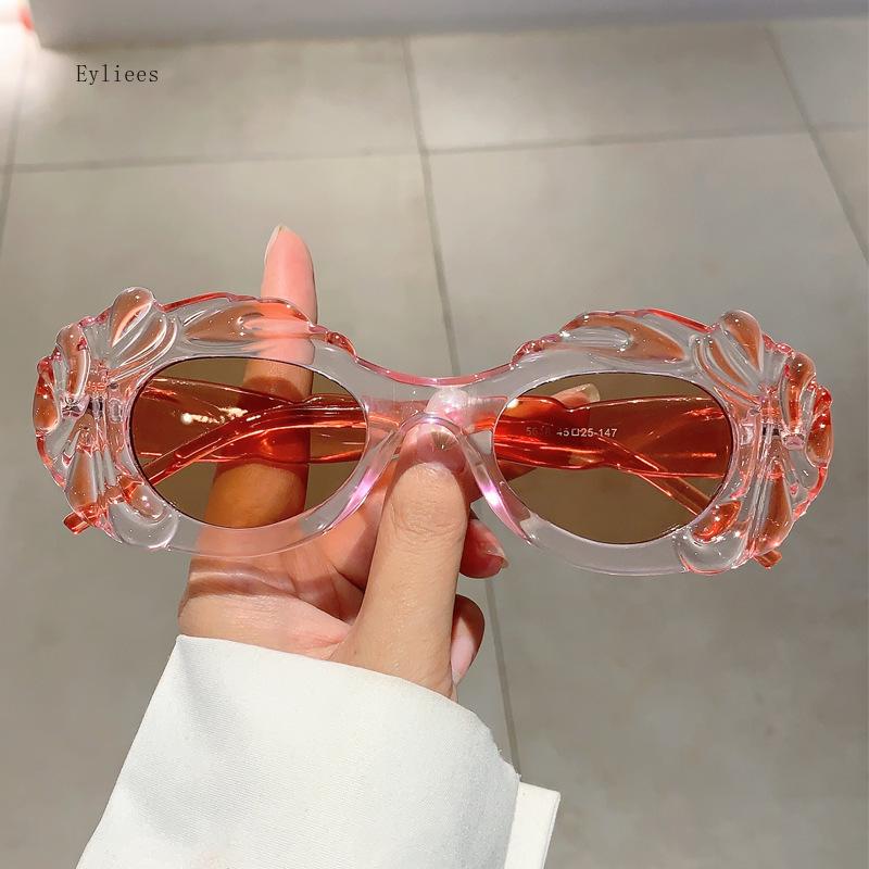 Vintage Oval Women Sunglasses Stylish Candy Color Cloud Shaped Rim Shades New Trendy Punk Brand Design UV400 Eyewear