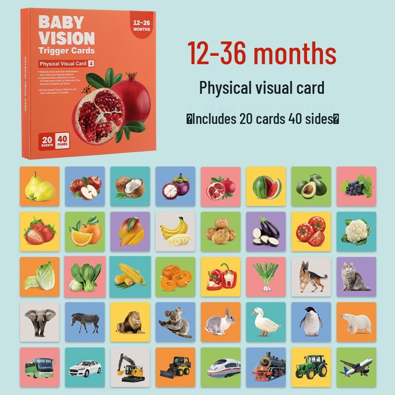 

Black & White Infant Stimulation Cards: Visual Education Toys for 0-12 Months