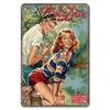 Vintage Metal Sexy Girl Pin Up Girls Plaque Tin Signs Cola Beer Airplane Metal Poster Retro for Bar Pub Club Home Wall Art Decor