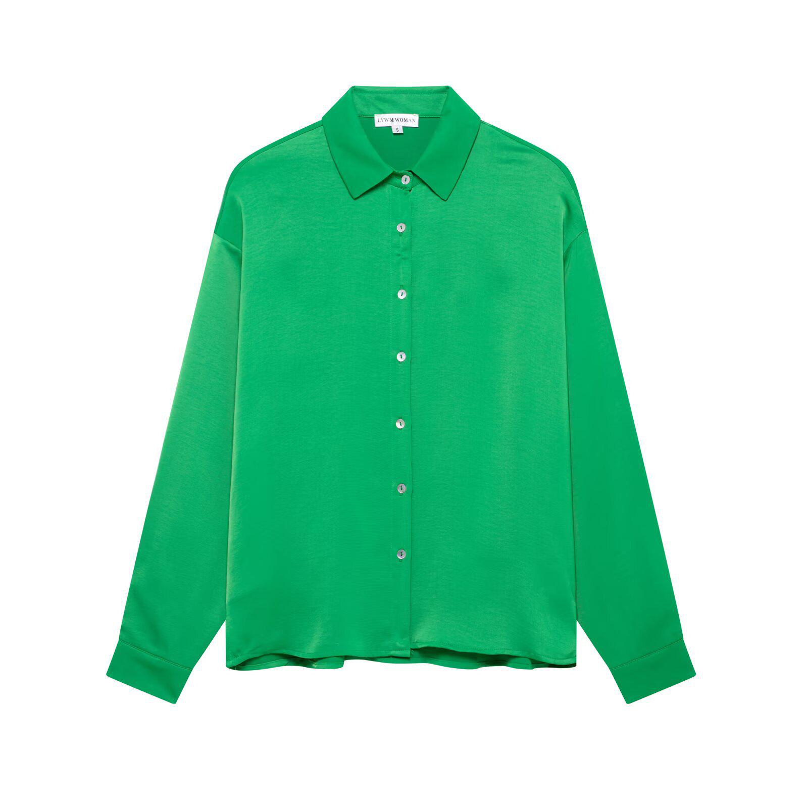 

Весна 2025 Женская повседневная рубашка в европейском и американском стиле с драпировкой XS