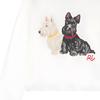 Polo Ralph Lauren T-skjorte FW24 Hundetrykk Bokstavlogo Broderi Rund Hals Langermet Barn Topper Hvit 312951031-001