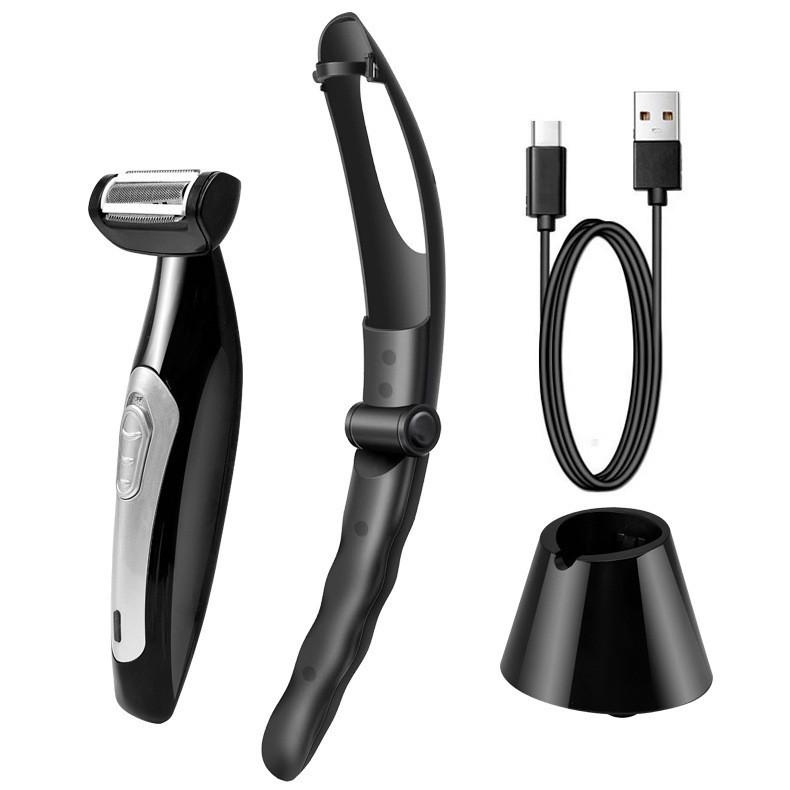 B12 Electric Back Shaver: USB Rechargeable, Waterproof Back Hair Remover with Handle