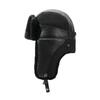 Winter PU Hat Bomber Hat Men's Outdoor Windproof Cold-Proof Ski Hat Thick Fleece Warm Cotton Hat