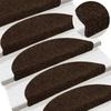 Self-Adhesive Stair Mats 30 Pcs. Brown 56X17X3 Cm