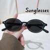 Retro Korean Cat Eye Oval Frame Sunglasses Trendy Leopard Print Outdoor Sunglasses Y2K Small Frame UV Resistant Sunglasses