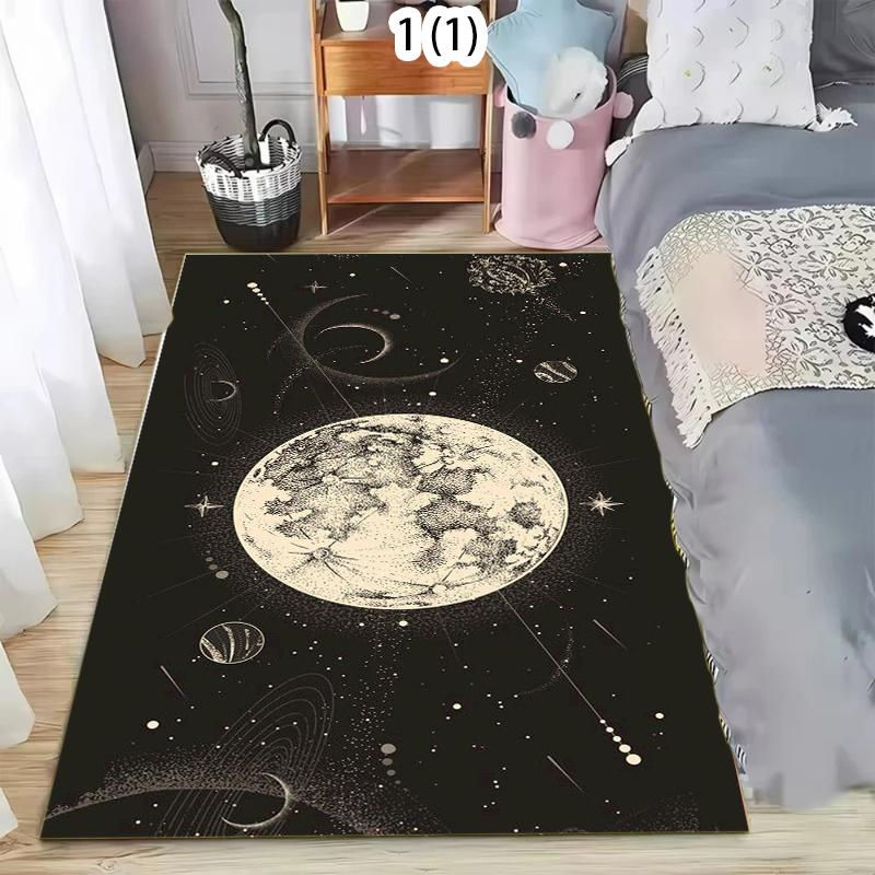 Vintage Space Planet Area Rug Carpet Altar for Living Room Gothic Decor Sofa Table Area Rug Bathroom Doormat Anti-slip Floor Mat