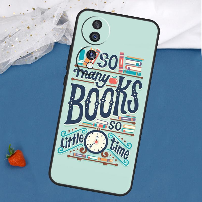 Read Books Library Bookshelf Quotes Case For Honor Magic 8 7 5 6 Lite 400 200 Pro 50 70 90 X8c X8b X9a X9b X9c X9d Win RT Cover