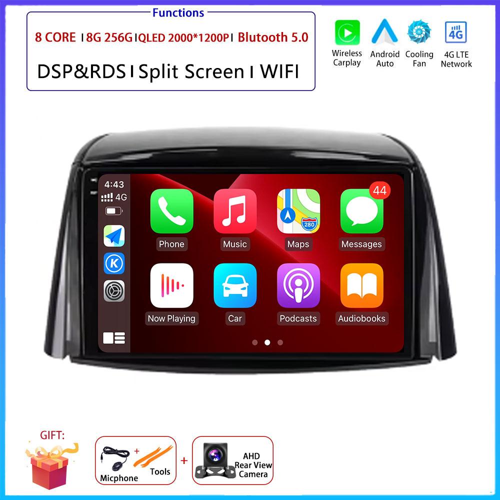 9 “ 4G Android OS Carplay Auto For Renault Koleos 2008 2009 2010 - 2016  Car Radio Navigation GPS Multimedia Video Player AMI