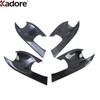 Side Door Handle Bowl Cover Trim For Honda Fit Jazz    Carbon Fiber Car Molding Garnish Exterior Accessories