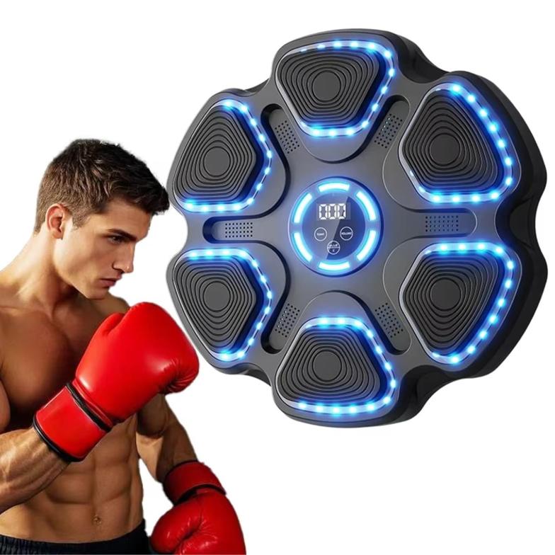 Height Adjustable Boxing Machine Star Shape Boxing Target Rechargeable Music Boxing Machine for Family Fitness Boxing Trainer
