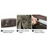 Men Full Grain Waxed Leather Briefcase Fits 14 Inch Laptop Business