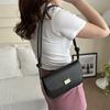 New Fashionable and Fashionable Locks Fresh Solid Color Trendy Texture One-shoulder Armpit Small Square Women's Bag