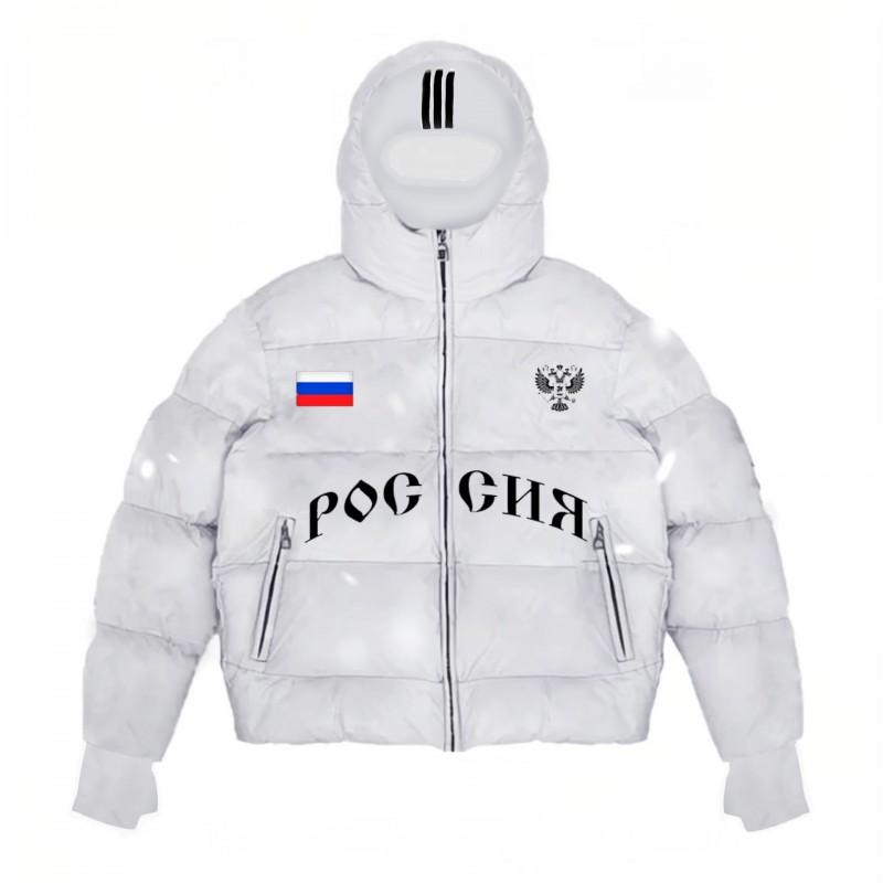 Winter Hooded Face Mask Puffer Jacket Unisex Streetwear Ins Style Warm Cotton Coat