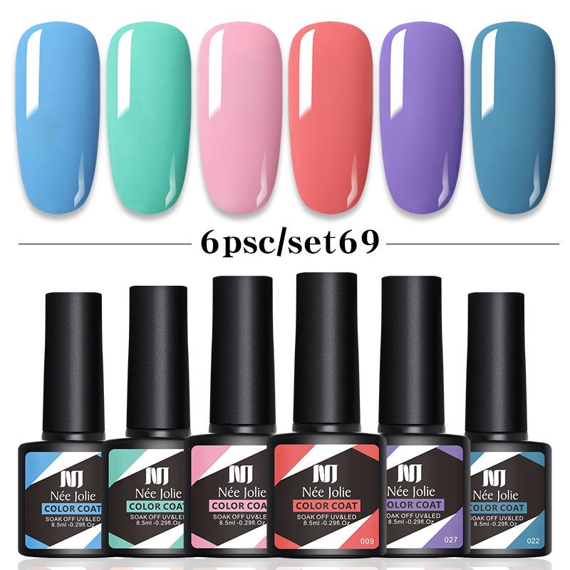 6-Color Nail Polish Glue Set, Popular Color Nail Glue, Phototherapy Nail Polish Glue Can Be Matched Arbitrarily.