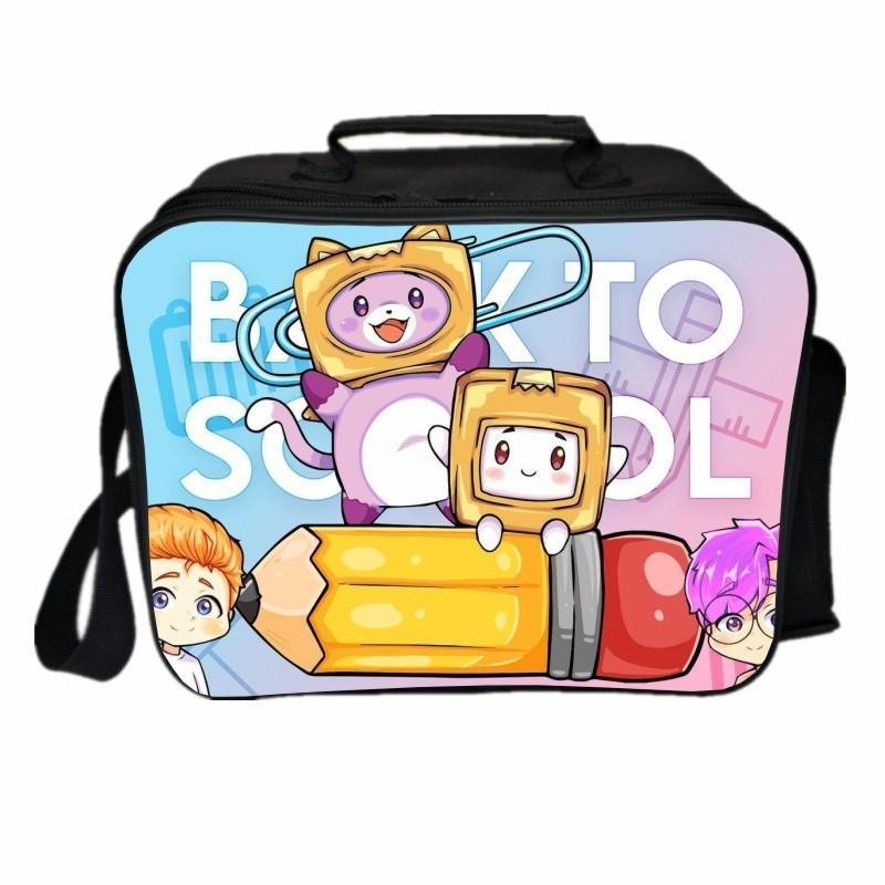 Lankybox Isolierte Lunchtasche für Kinder mit großem Fassungsvermögen und verstellbarem Riemen für Outdoor-Spaß