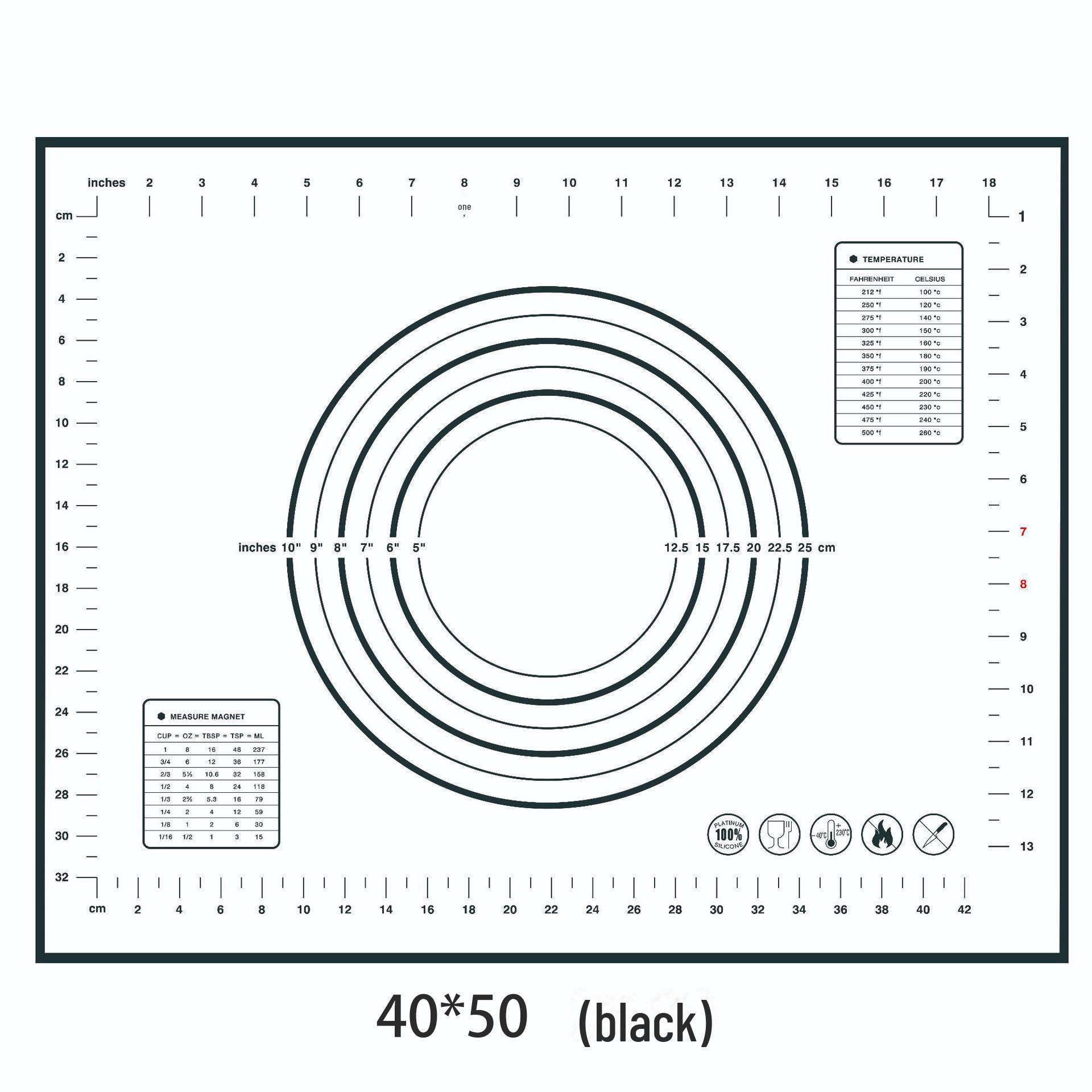 

Большой силиконовый коврик для замешивания и раскатывания теста размером 70x50 см, жаропрочный антипригарный инструмент для выпечки и коврик для теста 30*40cm
