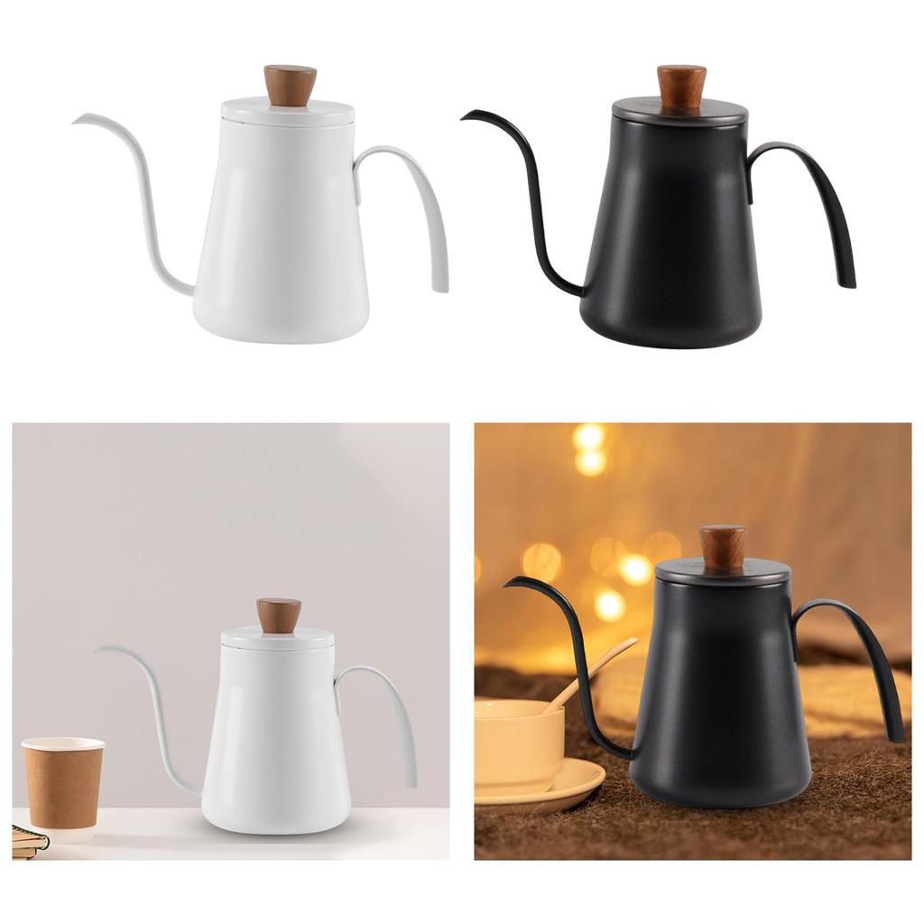 Coffee Kettle 400ml, Long Narrow Drip Teapot, Induction Cooker Kettle,