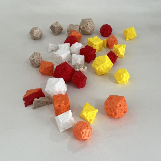 7Pcs/Set Cheese Dice D4/6/8/10/12/20 Multi-side Gaming Dice Adults Family Night Party Polyhedral Dice Board Game Essentials