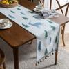 American Retro Jacquard Table Runner Dining Table Cloth Tea Table Cabinet Decorative Strip