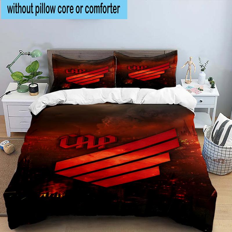 3pcs Athletico Paranaense Printed Bedding Set Duvet Cover Closure Includes 1 Duvet Cover & 2 Pillowcases Bedding Sets Home Decor Gifts