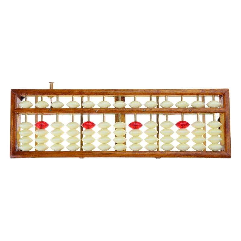 Chinese Abacus Calculator with Reset Button for Students Teachers Math Lessons 1