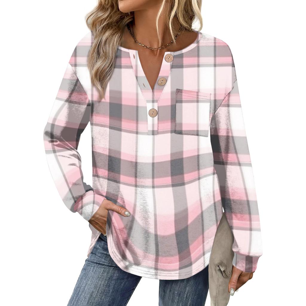 Women's Retro Printed Fashionable Long-sleeved Top