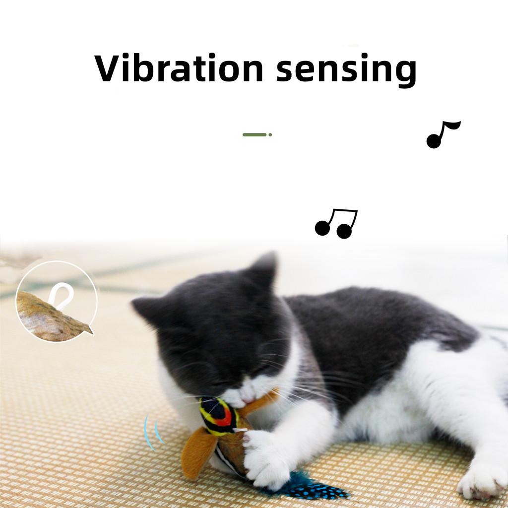 New Cat Toys Teasing Cat Stick interest Relieve Boredom Simulation Chirping Bird Plush Catnip Hippie Cat Dog TOYs Pet Supplies
