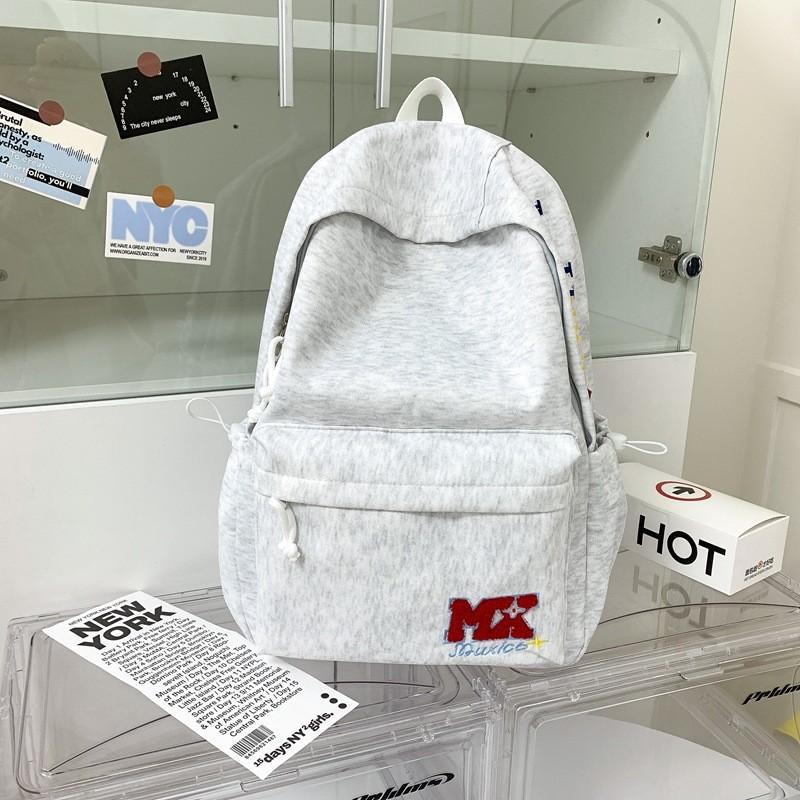 Vintage American Style Letter Embroidered Backpack For School And Travel