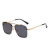 Men's Double Beam Blue Sunglasses Retro Fashion UV Protection Driving High Definition Travel Sunglasses