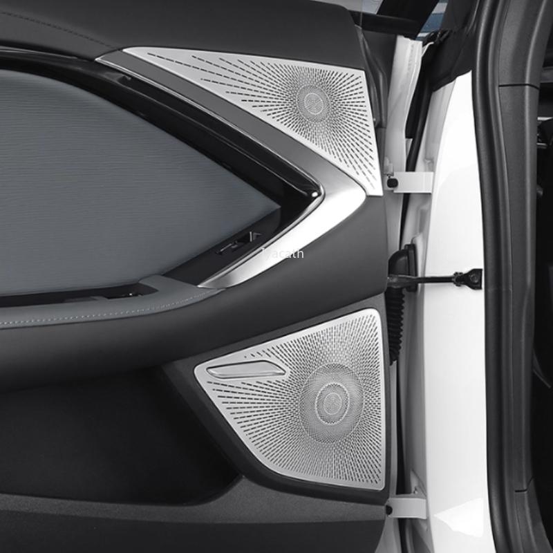 For MG 7 MG7  2024 Car Speaker Cover Stainless Steel 4 Door Loudspeaker Sound Pad Trim Interior Horn Accessories