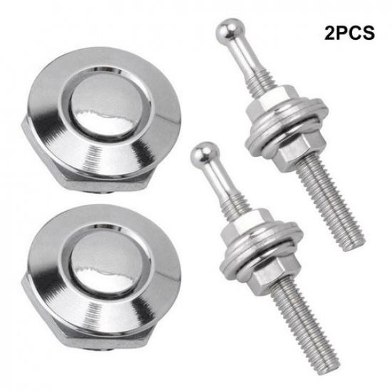 

Push Button Quick Release Hood Bonnet Lock P Clip Car Bumper Latch Kit Silver