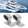 2PCS Stanchion Hand Rail Fitting 316 Stainless Steel Mirror Polishing Rustproof for Boat Yacht Marine