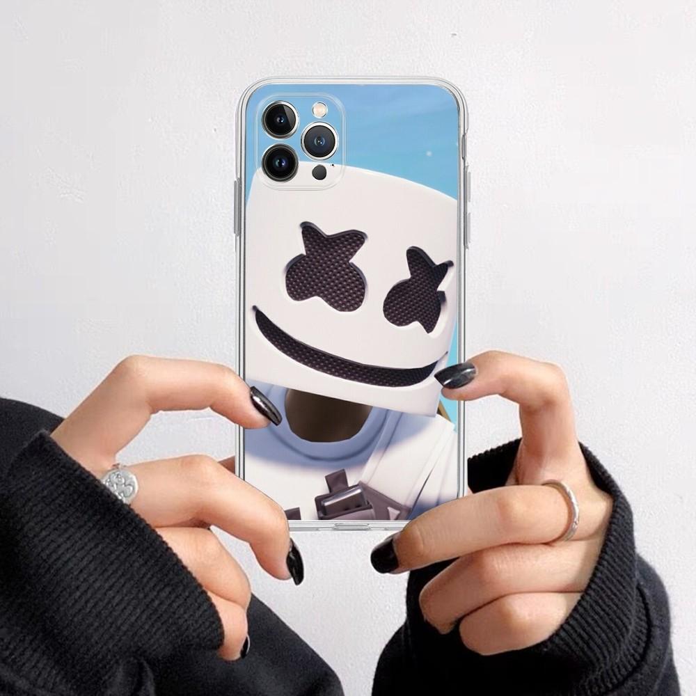 M-Marshmallowes Dj Faces Phone Case for iPhone 16 15 8 7 6 6S Plus X SE XR XS 14 11 12 13 Mini Pro Max Mobile Case