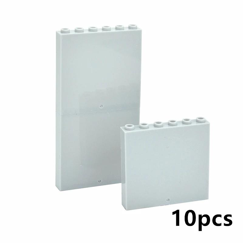 

10Pcs DIY Glass Transparent 59347 59350 Bricks Panel Door Window Frame Wall 1x6x5 1x2x3 City Thick Building Block House Toys світло-сірого кольору