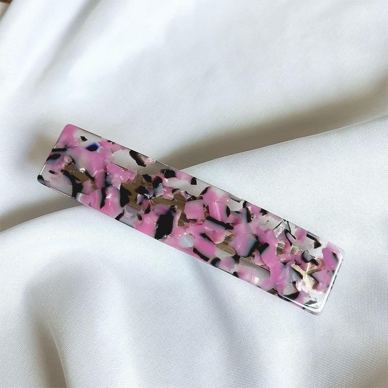 Koreanische Neue Florale Essigsäure Haarnadel Mode 10,5 cm Langer Streifen Federklemme Französische Pferdeschwanzklemme Haaraccessoires