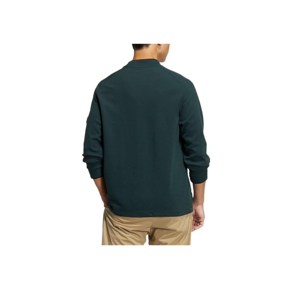 Adidas GT Waffle Long Sleeve Crew Neck Sweatshirt with Logo Patch Men Sweatshirt Green HG3237