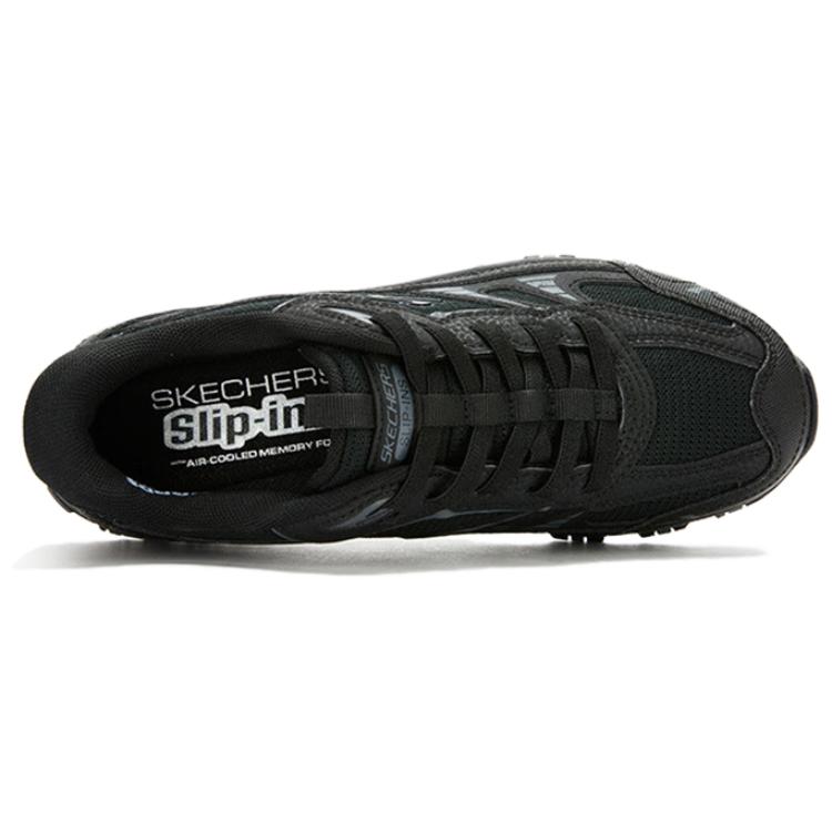 Skechers Outdoor Womens Fashion Comfortable Shock Absorbing Breathable Lightweight Low Top Casual Shoes Women Sneaker Black 180355C-BBK