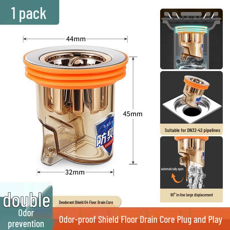 

Universal Anti-Odor Floor Drain Core: Anti-Backflow, Anti-Clogging, Insect-Proof, Quick Drainage for Toilets & Bathrooms.