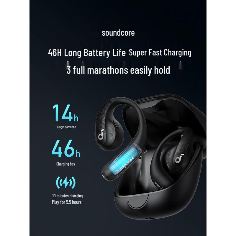Soundcore AeroFit Pro Open-Ear 2-in-1 Wireless Sports Headphones