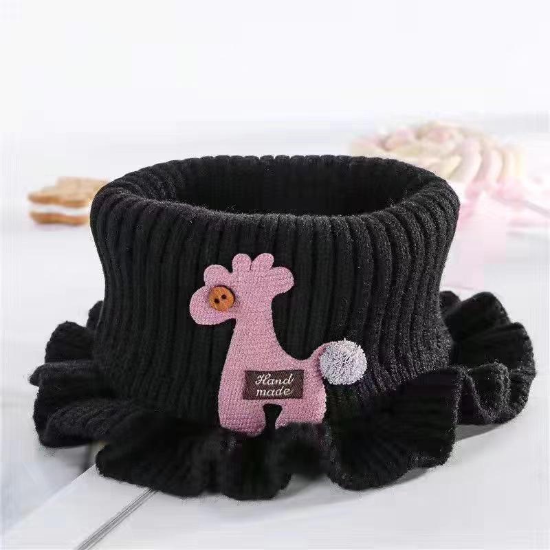 Children's Knit Scarf: Cute Deer Design, Warm, Windproof, Faux Wool Collar for Autumn and Winter