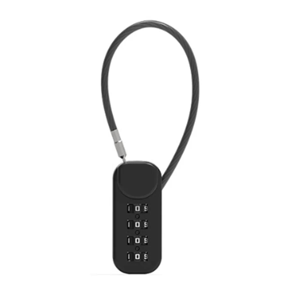 Security Coded Lock 4 Digit Password Combination Lock Anti-theft Travel Luggage Suitcase Wire Rope Padlock Security Tools
