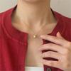 New Fashion Jewelry 925 Silver Necklace for Women 18K Gold Plated Sterling Silver Bowknot Pearl Pendant Necklace