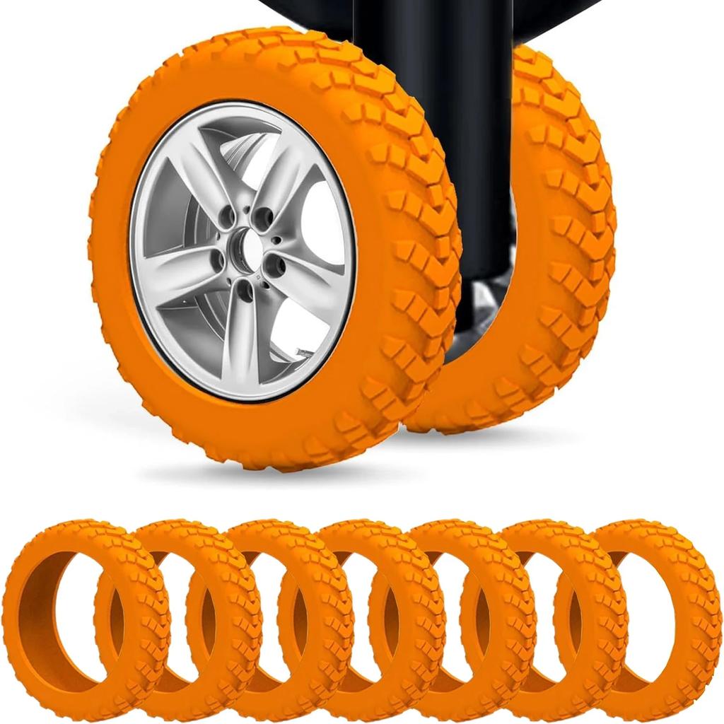 8/20Pack Silicone Wheel Protector for Luggage Noise Reduction Travel Luggage Wheel Cover Thickened Luggage Accessories
