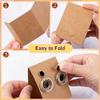 1 Set (100 Pcs) of Blank Kraft Three-dimensional Earrings Display Cards, 6.424CM - Great for Earrings Card Design and Decorative Packaging